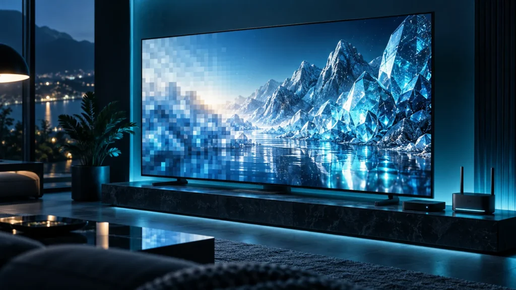 High-resolution streaming quality on a television