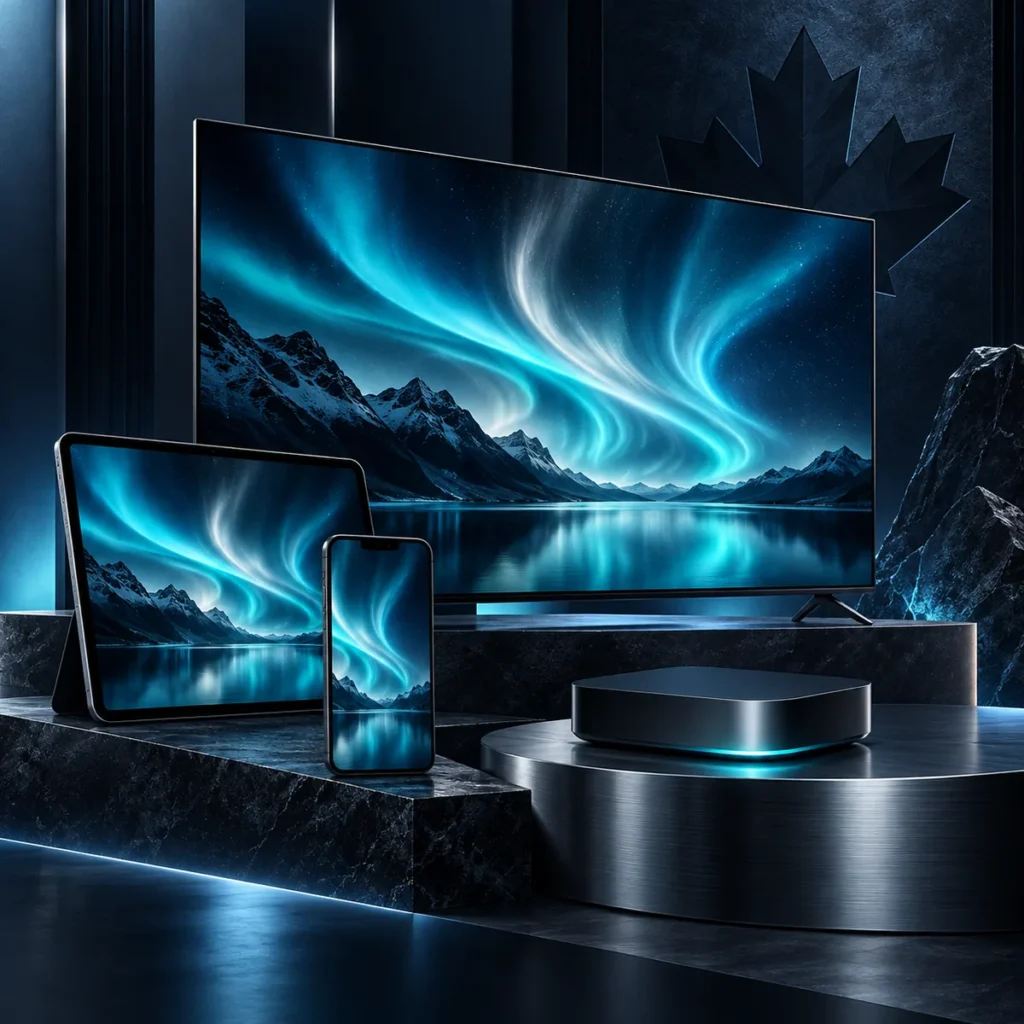 Premium IPTV plan across television, tablet and smartphone